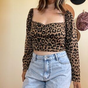 Missguided leopard long sleeve